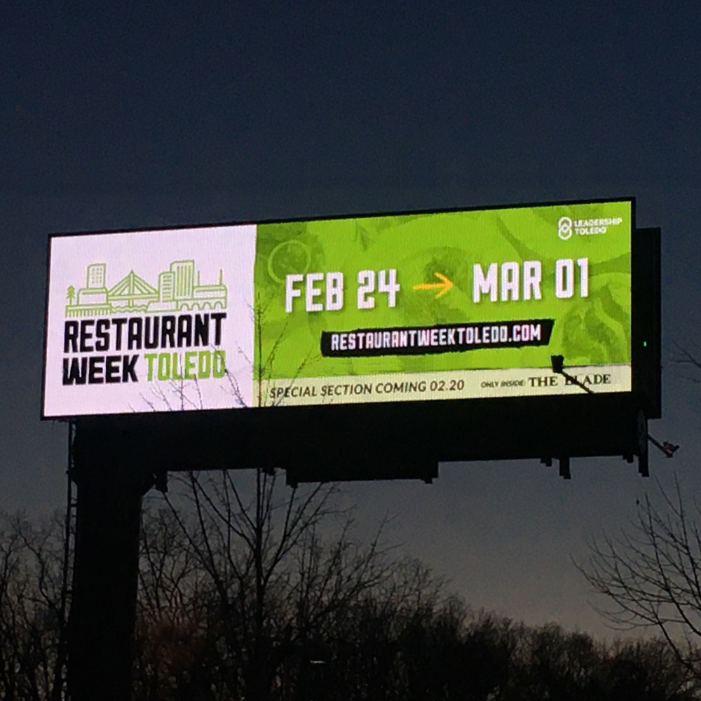 Restaurant Week Toledo Billboard