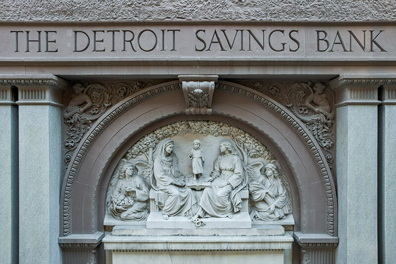 Detroit Savings Bank Sculpture Detail