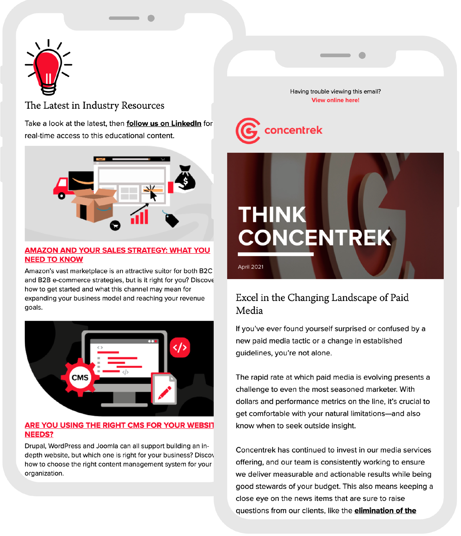 Concentrek email newsletter example