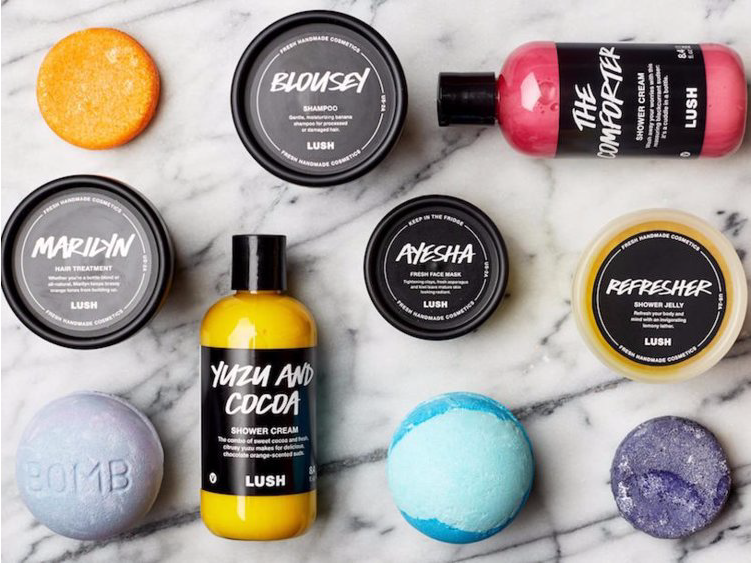 A producer of vegan cosmetic products, Lush strongly markets its commitment to the environment.