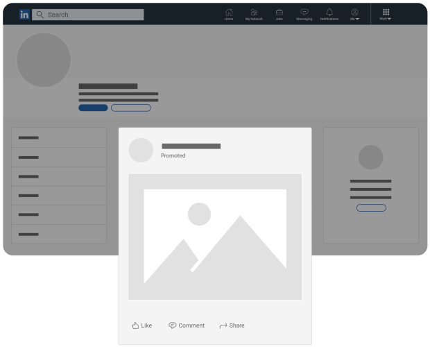 Sponsored LinkedIn content ad