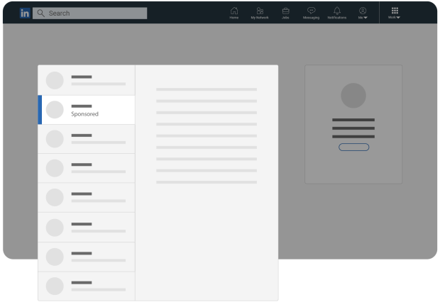 Sponsored LinkedIn messaging ad